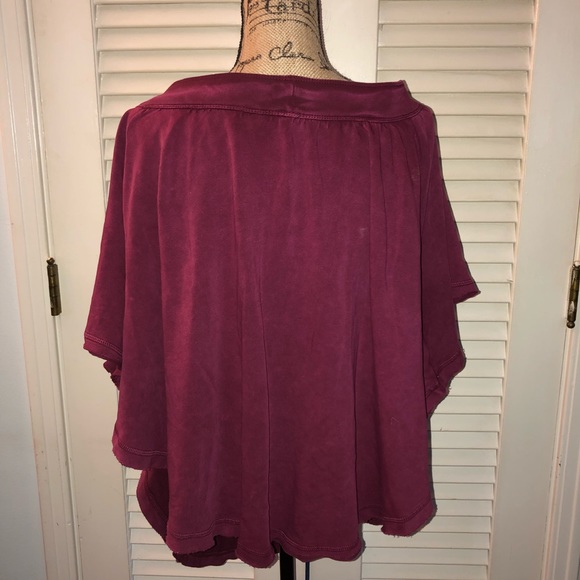 Free People sweatshirt poncho top - Picture 6 of 8
